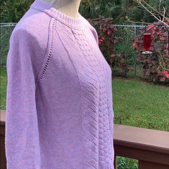 J Crew Pointelle Cable-Knit Wool Sweater - Picture 5 of 16